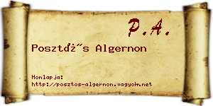 Posztós Algernon névjegykártya